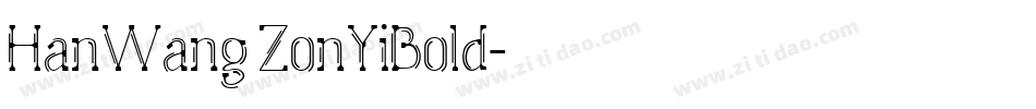 HanWang ZonYiBold字体转换